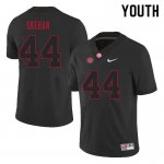 NCAA Youth Alabama Crimson Tide #44 Charlie Skehan Stitched College 2021 Nike Authentic Black Football Jersey LF17Y71UO
